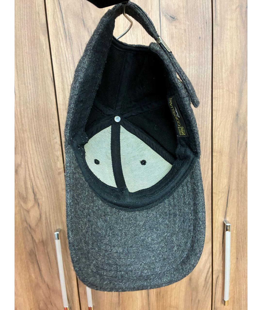 CORNELIANI Серая шерстяная кепка/бейсболка, фото 3