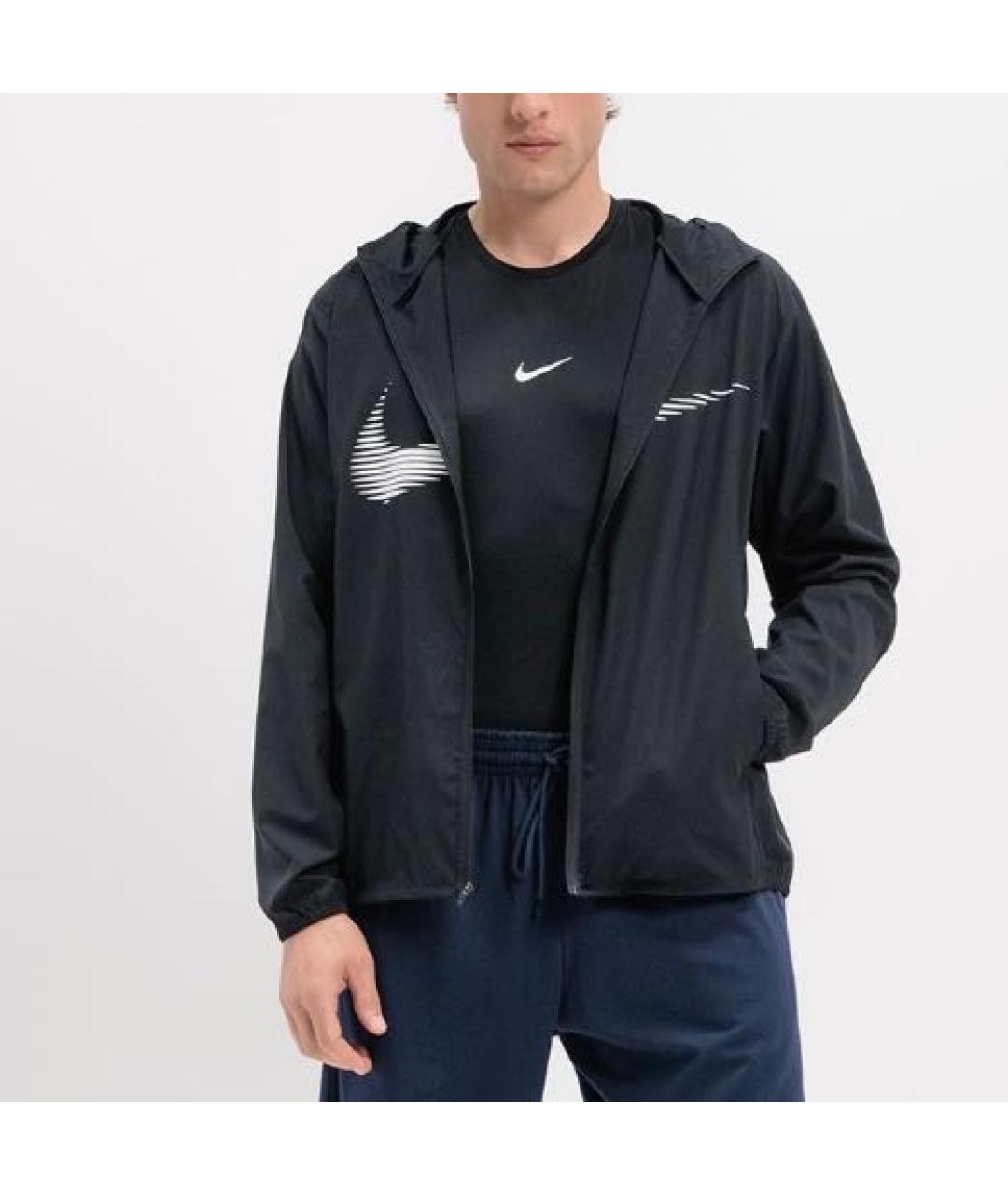 NIKE Черная полиэстеровая куртка, фото 3