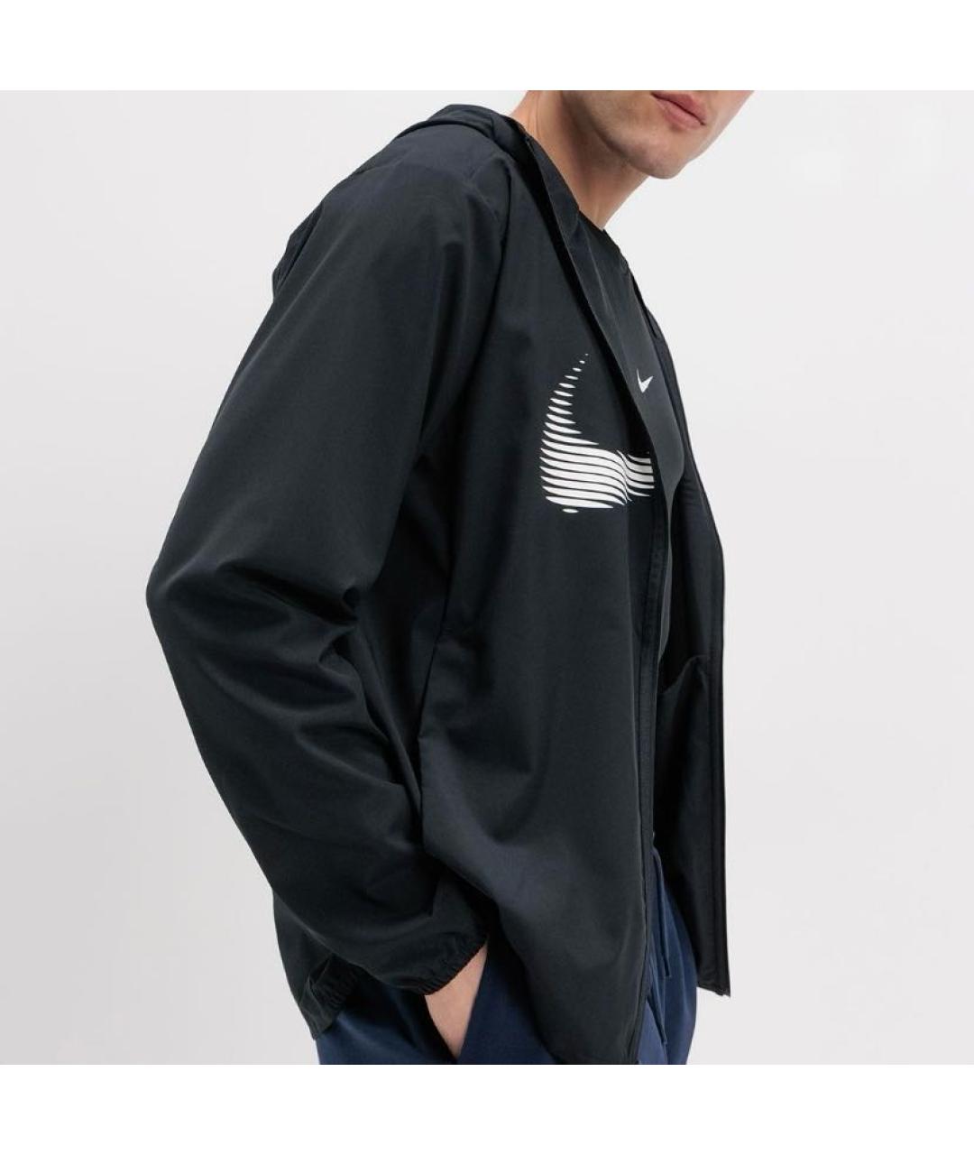NIKE Черная полиэстеровая куртка, фото 4