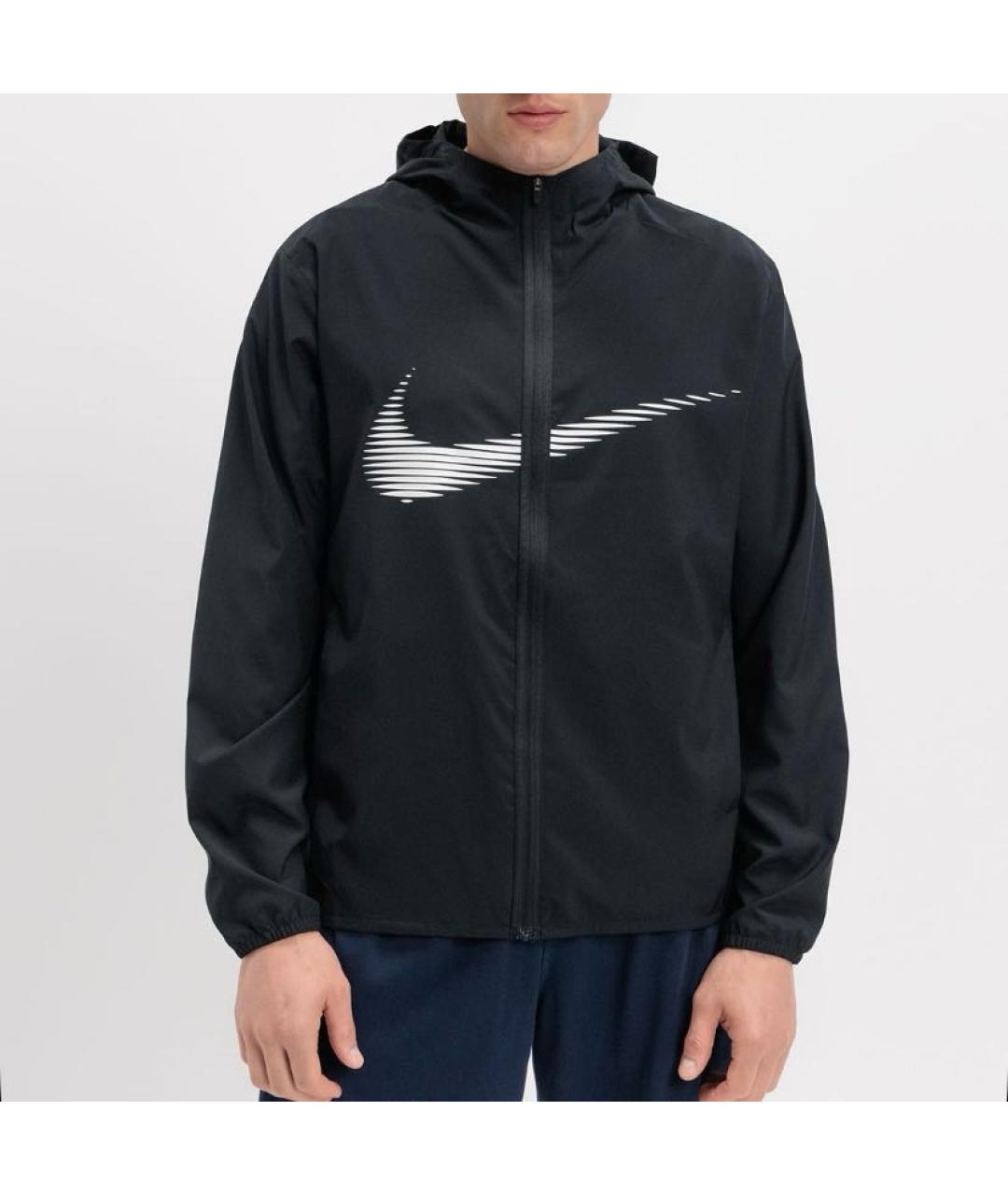 NIKE Черная полиэстеровая куртка, фото 2