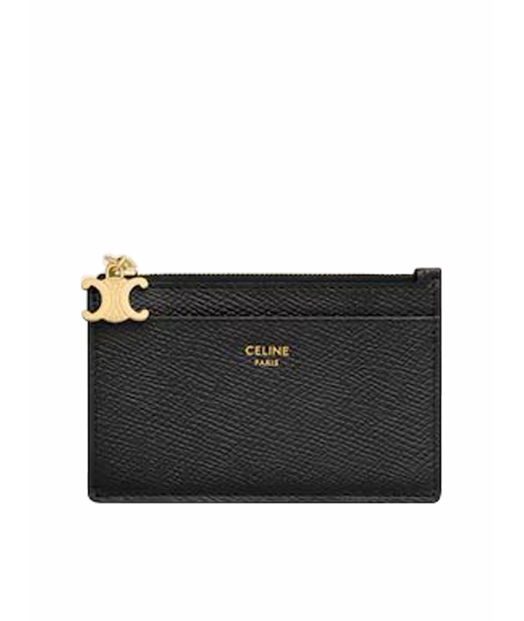 CELINE Черный кожаный кардхолдер, фото 1