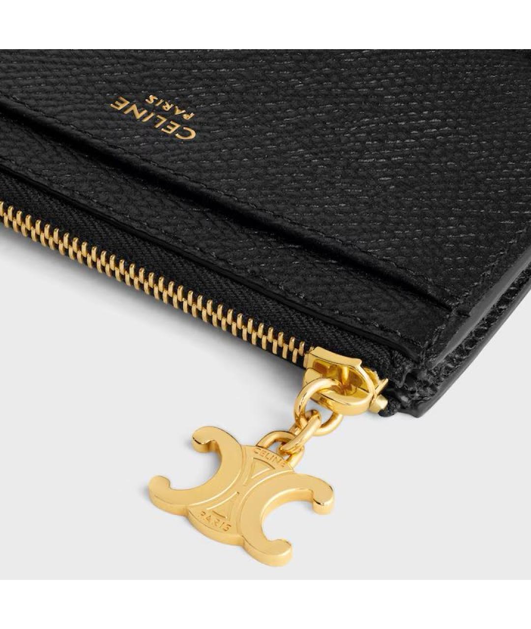 CELINE Черный кожаный кардхолдер, фото 4