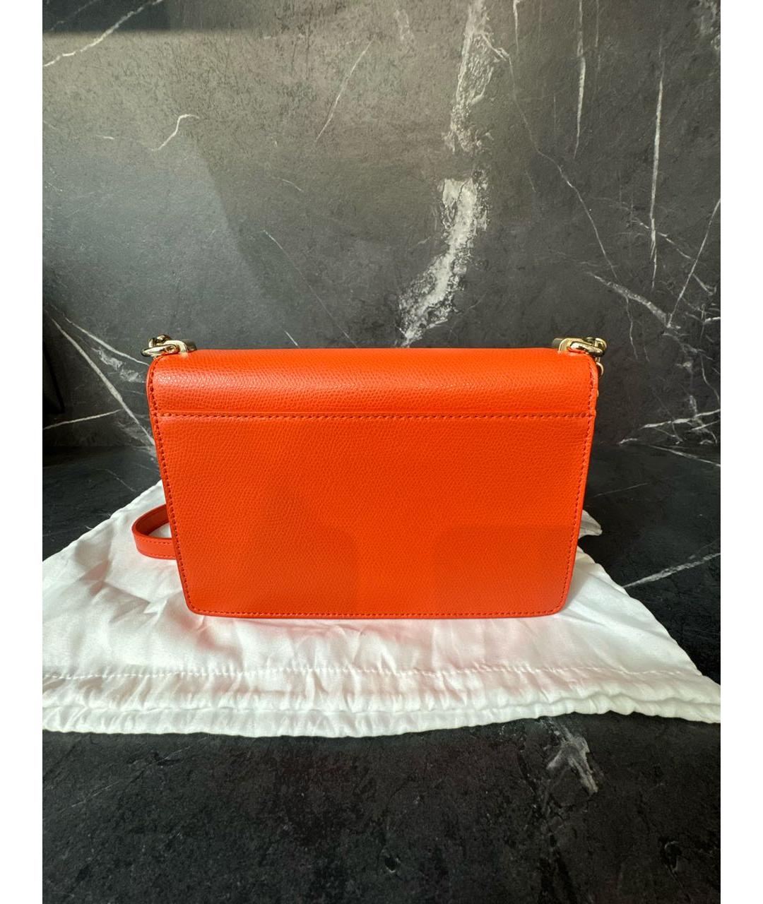 FURLA Оранжевая кожаная сумка через плечо, фото 3