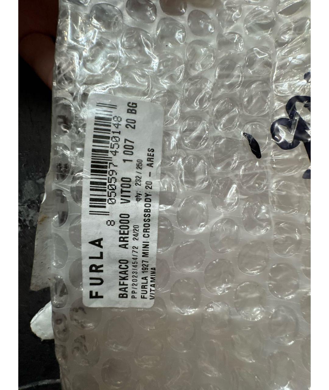 FURLA Оранжевая кожаная сумка через плечо, фото 7