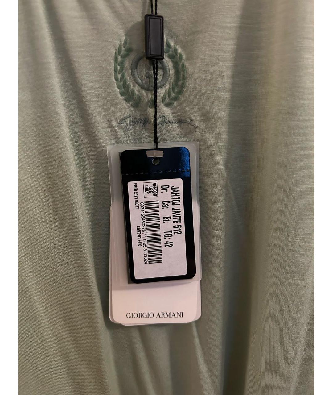GIORGIO ARMANI Зеленая вискозная майка, фото 5
