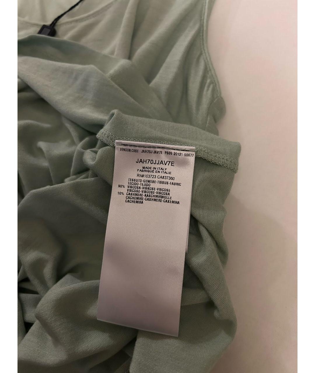 GIORGIO ARMANI Зеленая вискозная майка, фото 6
