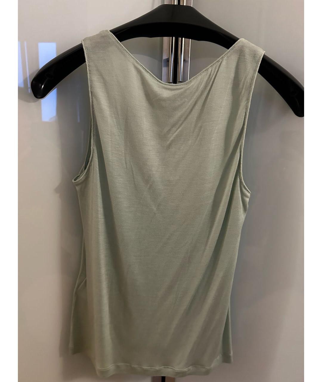GIORGIO ARMANI Зеленая вискозная майка, фото 2