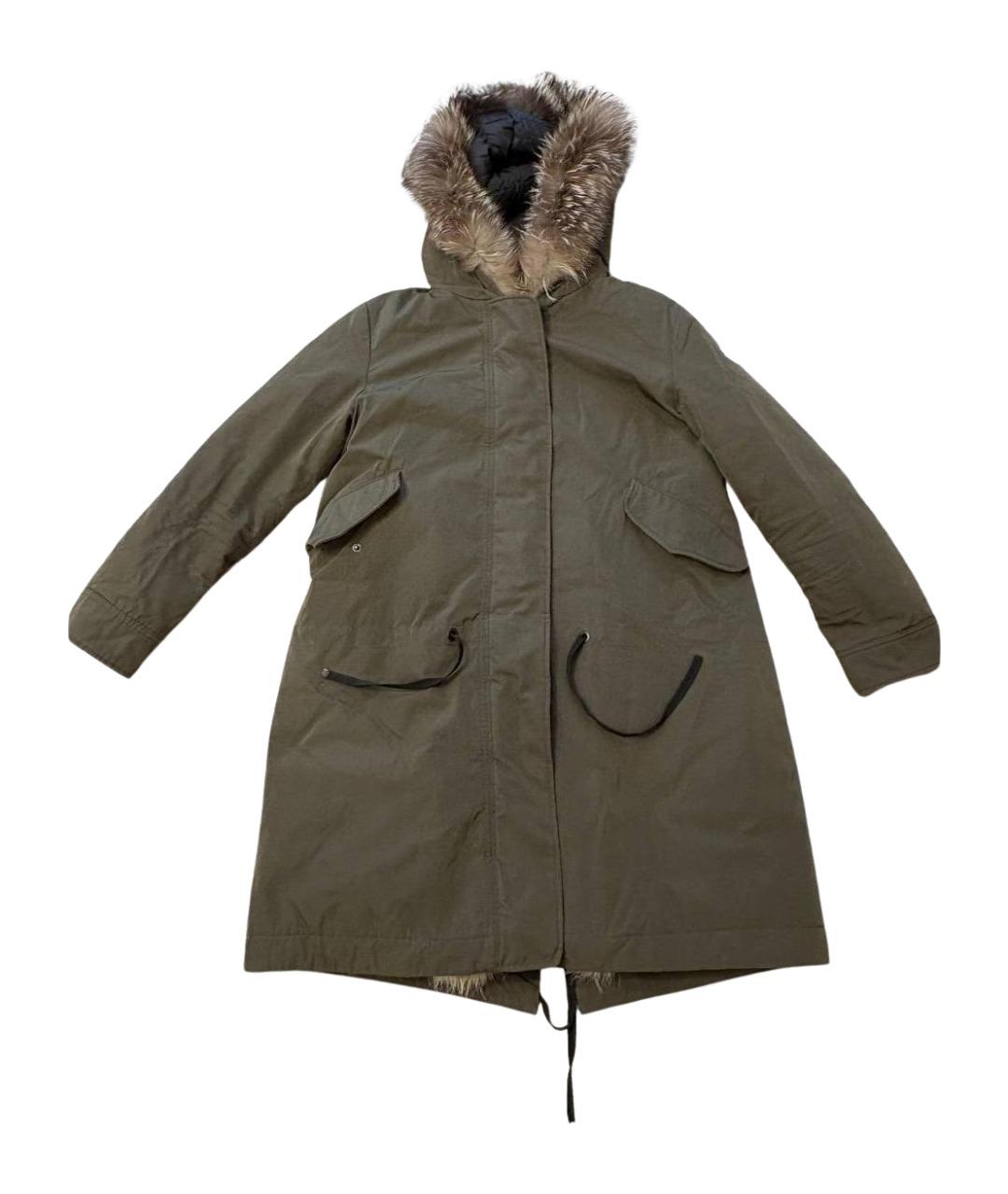 MONCLER Хаки полиэстеровая парка, фото 1