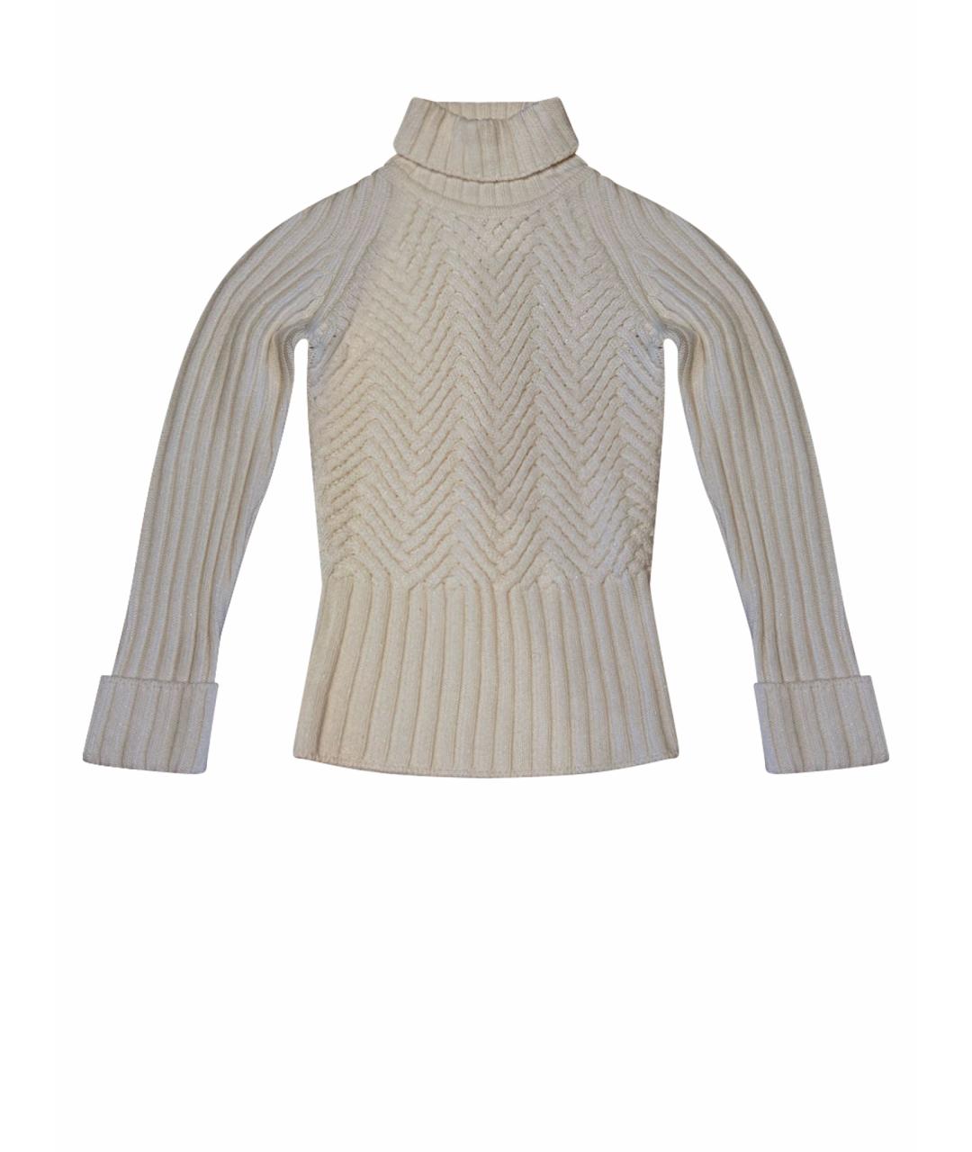 ESCADA Бежевый шерстяной джемпер / свитер, фото 1