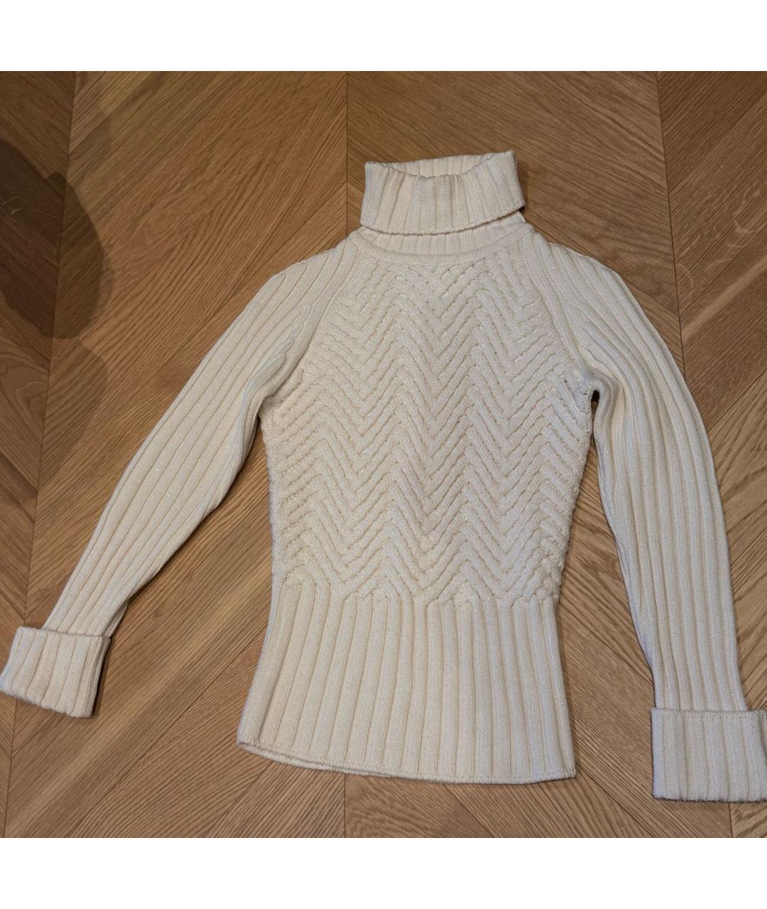 ESCADA Бежевый шерстяной джемпер / свитер, фото 6