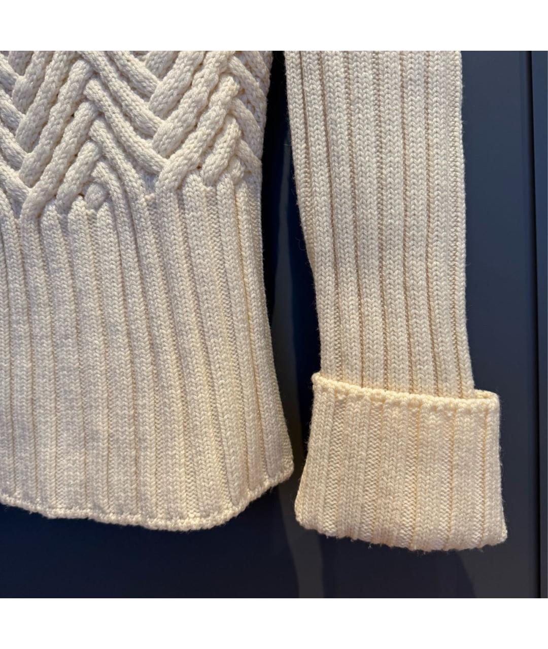 ESCADA Бежевый шерстяной джемпер / свитер, фото 4