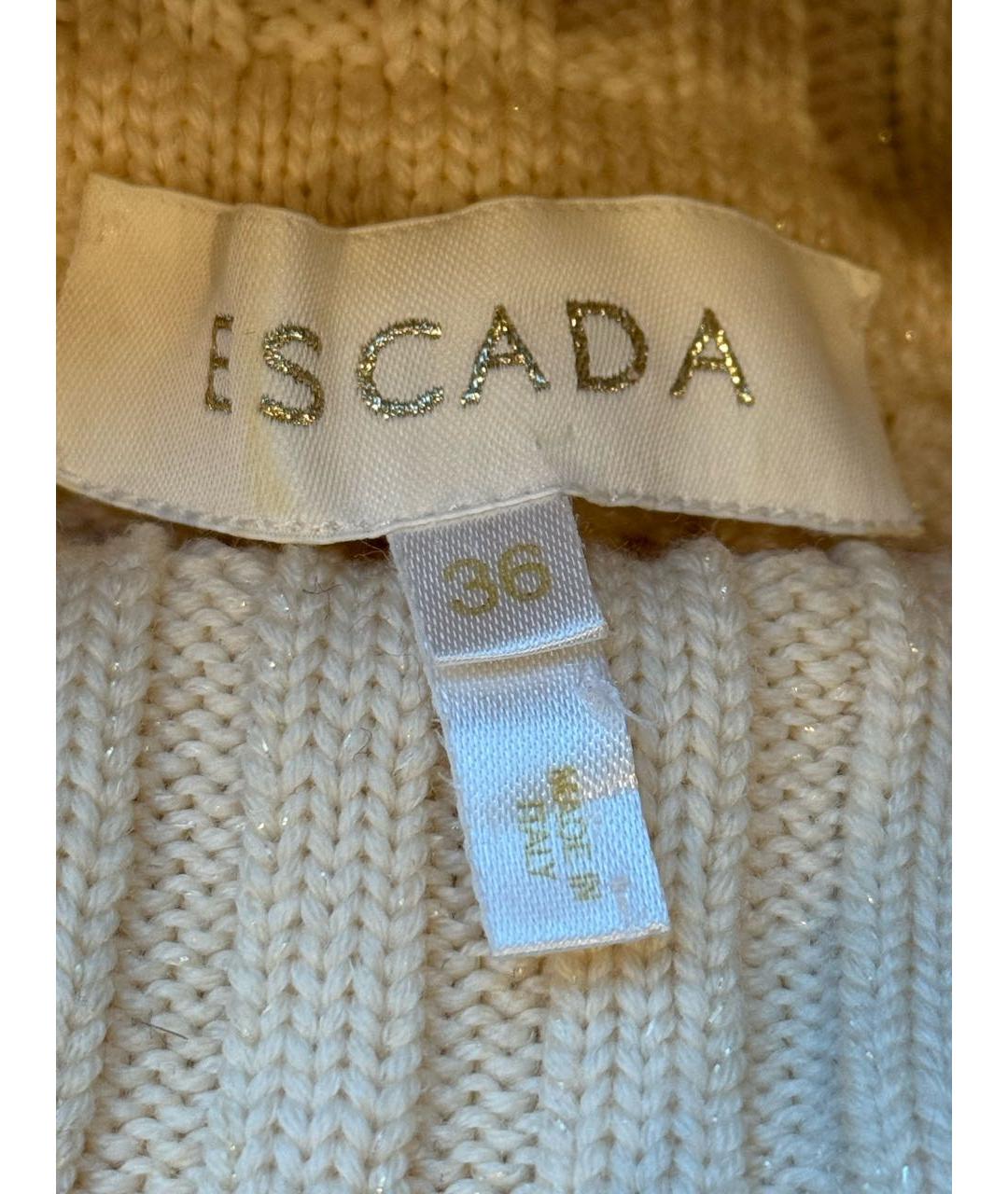 ESCADA Бежевый шерстяной джемпер / свитер, фото 3