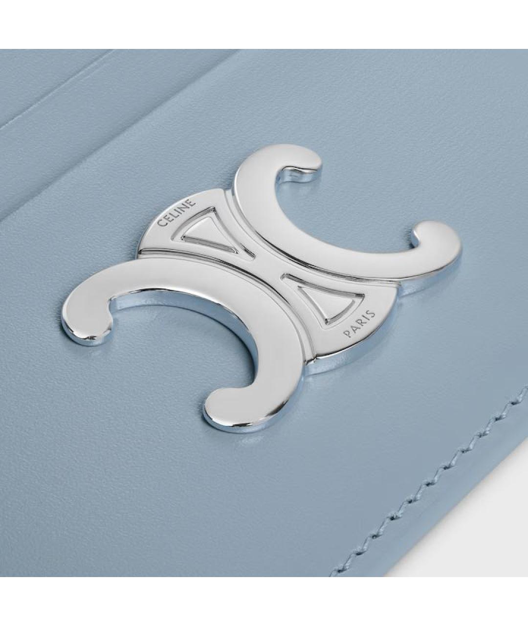 CELINE Голубой кожаный кардхолдер, фото 4
