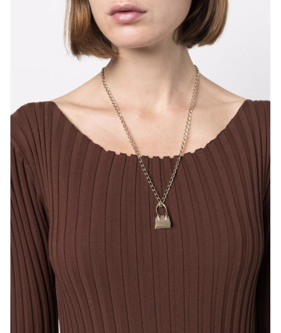 JACQUEMUS Золотое металлическое колье, фото 3