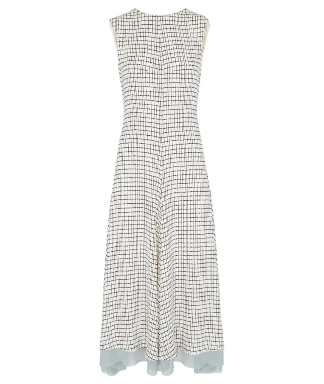 FENDI Белое шелковое повседневное платье, фото 1