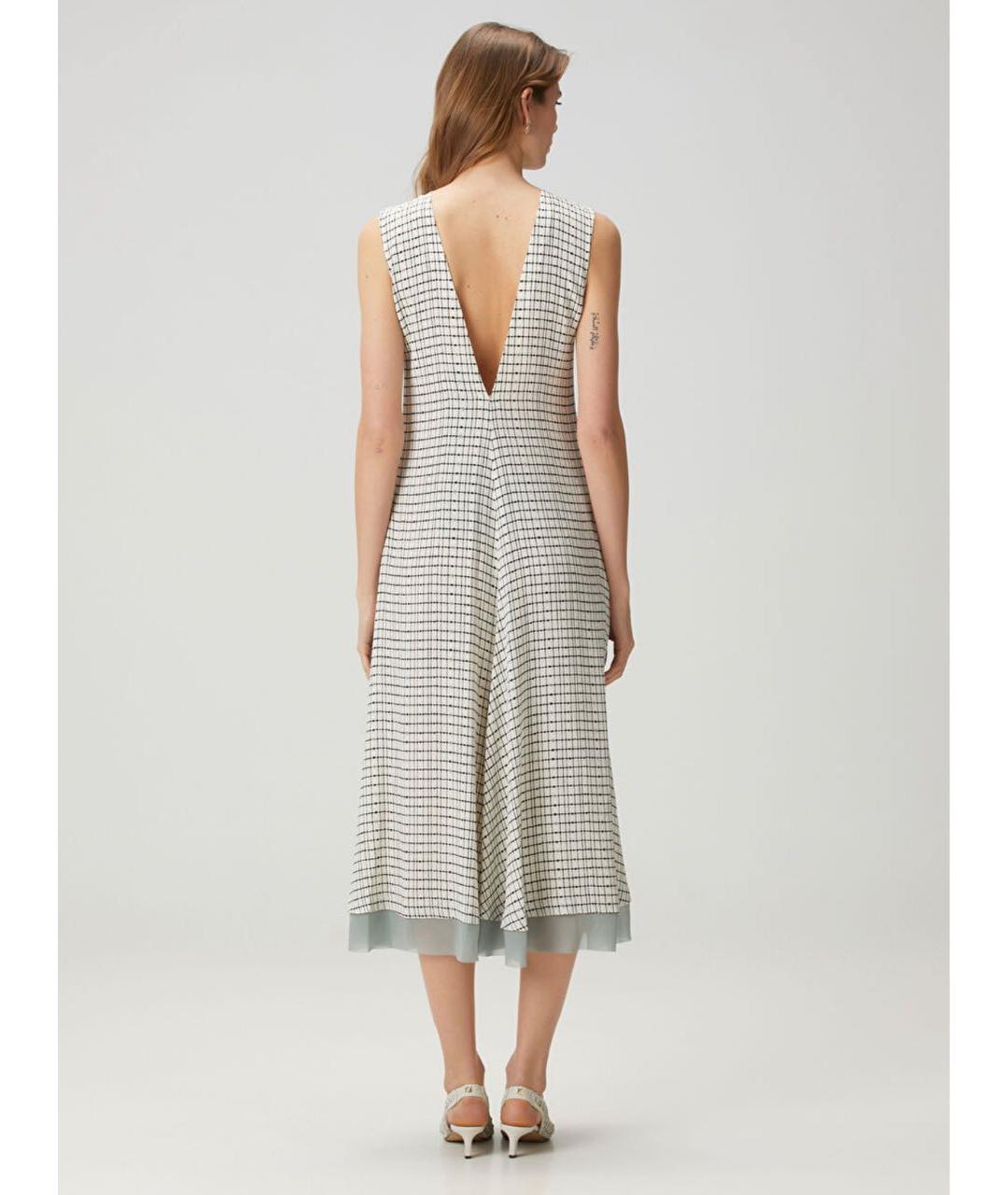 FENDI Белое шелковое повседневное платье, фото 3