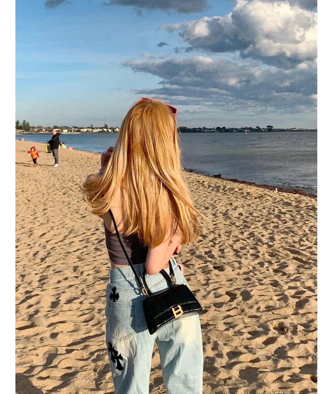 BALENCIAGA Черная кожаная сумка тоут, фото 8