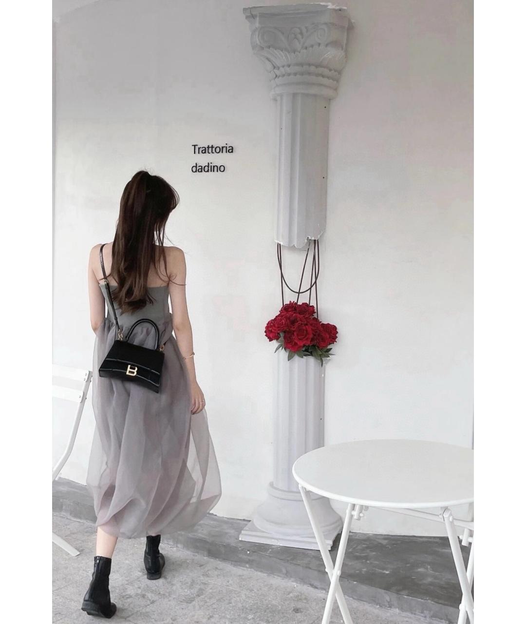 BALENCIAGA Черная кожаная сумка тоут, фото 9