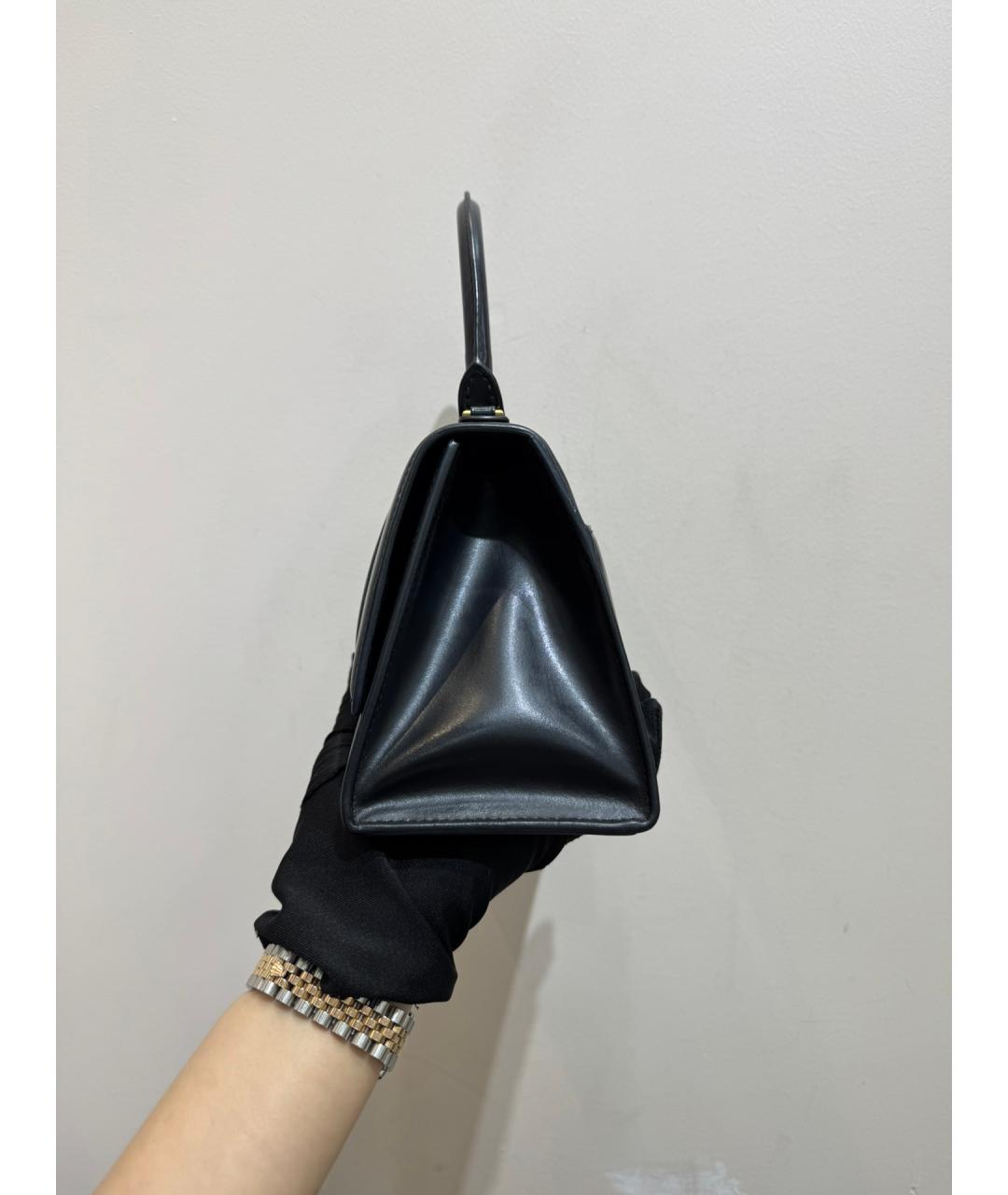 BALENCIAGA Черная кожаная сумка тоут, фото 6