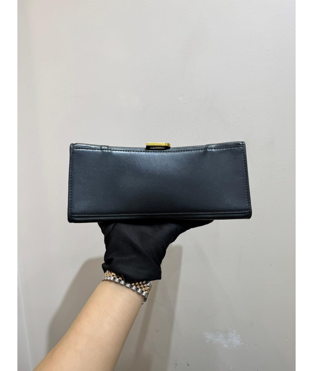 BALENCIAGA Черная кожаная сумка тоут, фото 7