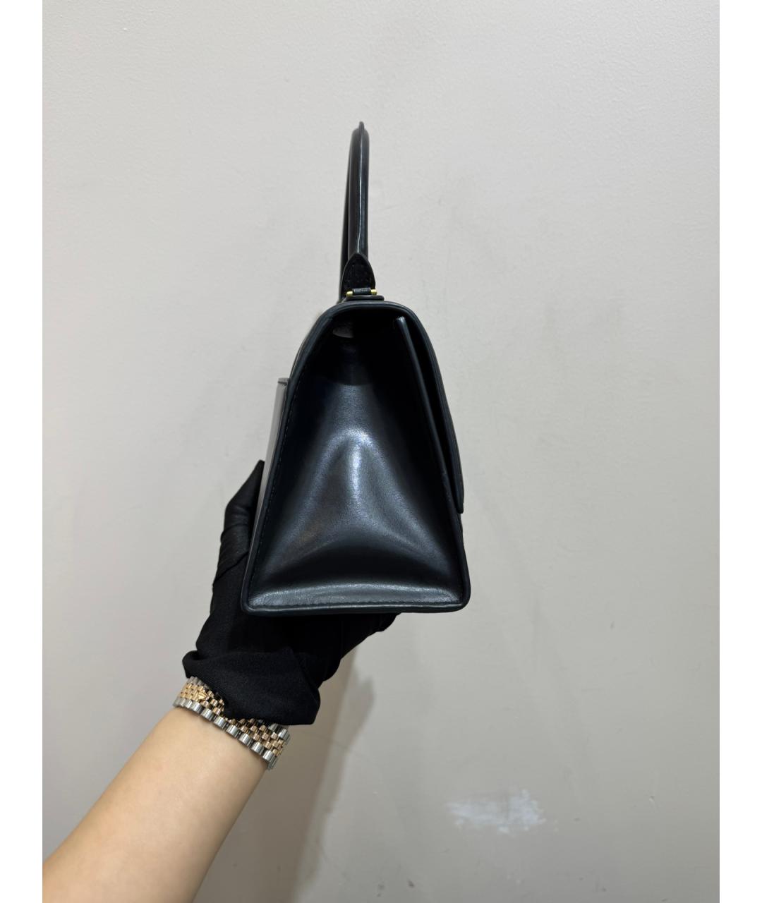 BALENCIAGA Черная кожаная сумка тоут, фото 5