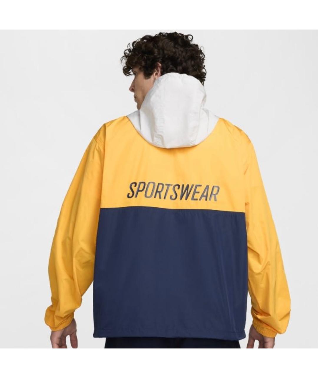 NIKE Оранжевая полиэстеровая куртка, фото 3