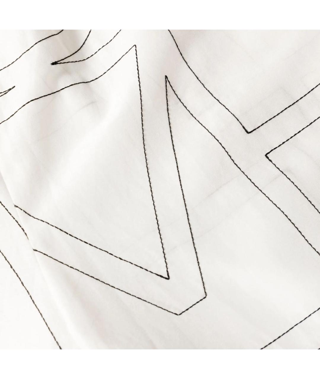 TOTEME Белые хлопковые прямые брюки, фото 3