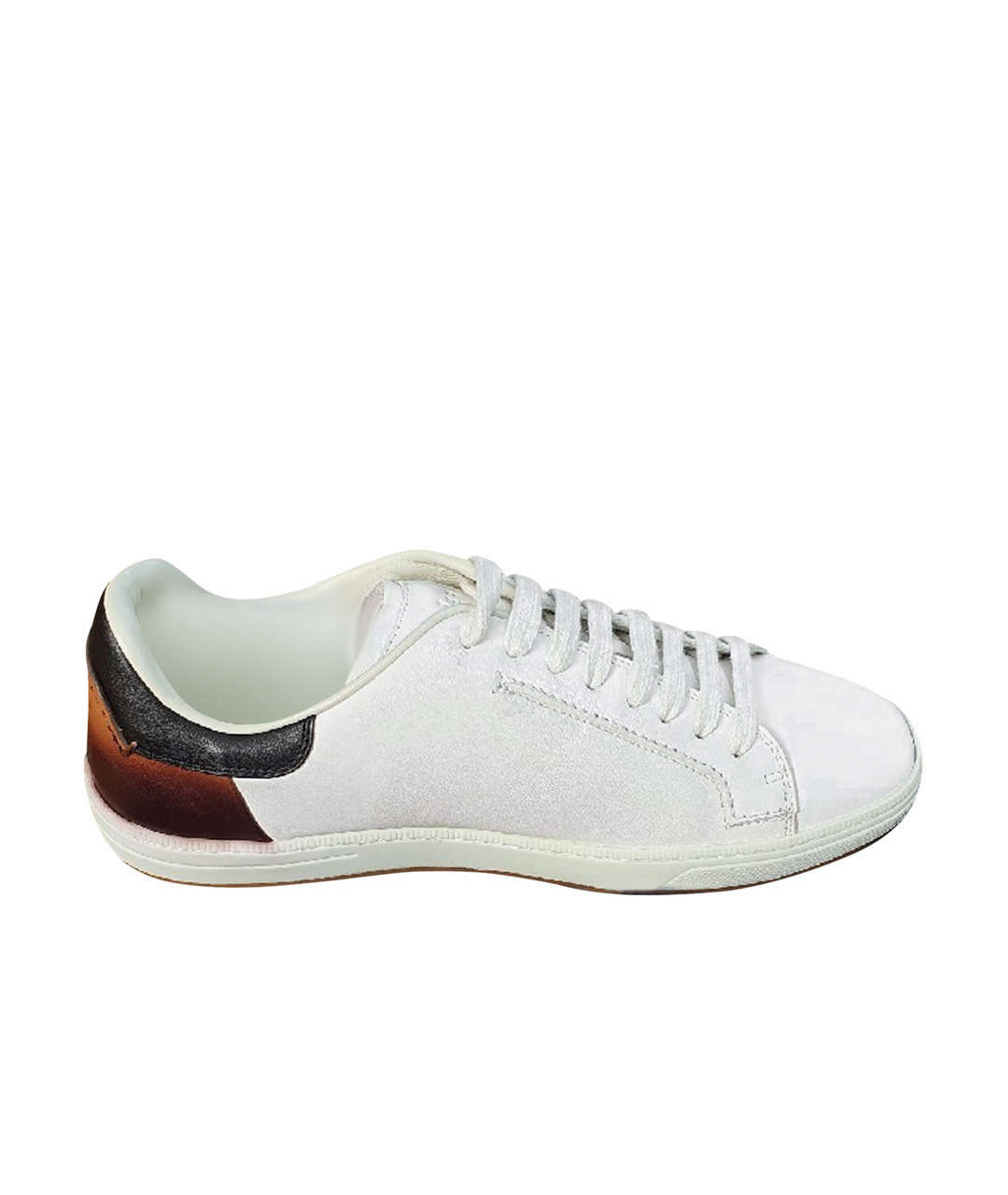 BERLUTI Белые кожаные низкие кроссовки / кеды, фото 1