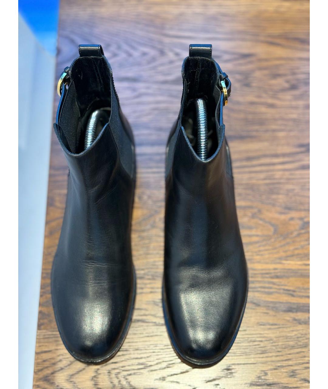 SERGIO ROSSI Черные кожаные полусапоги, фото 2