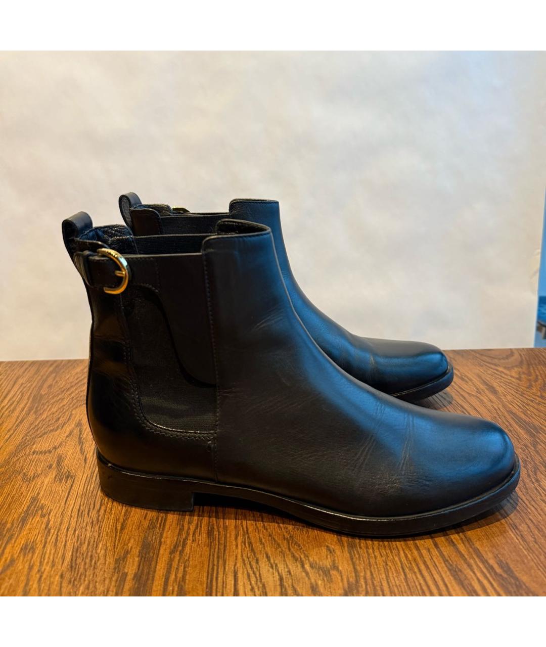 SERGIO ROSSI Черные кожаные полусапоги, фото 6