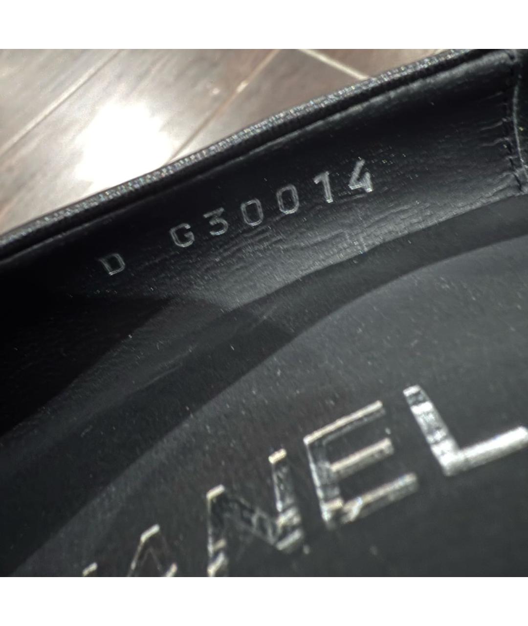 CHANEL Черные кожаные туфли, фото 7