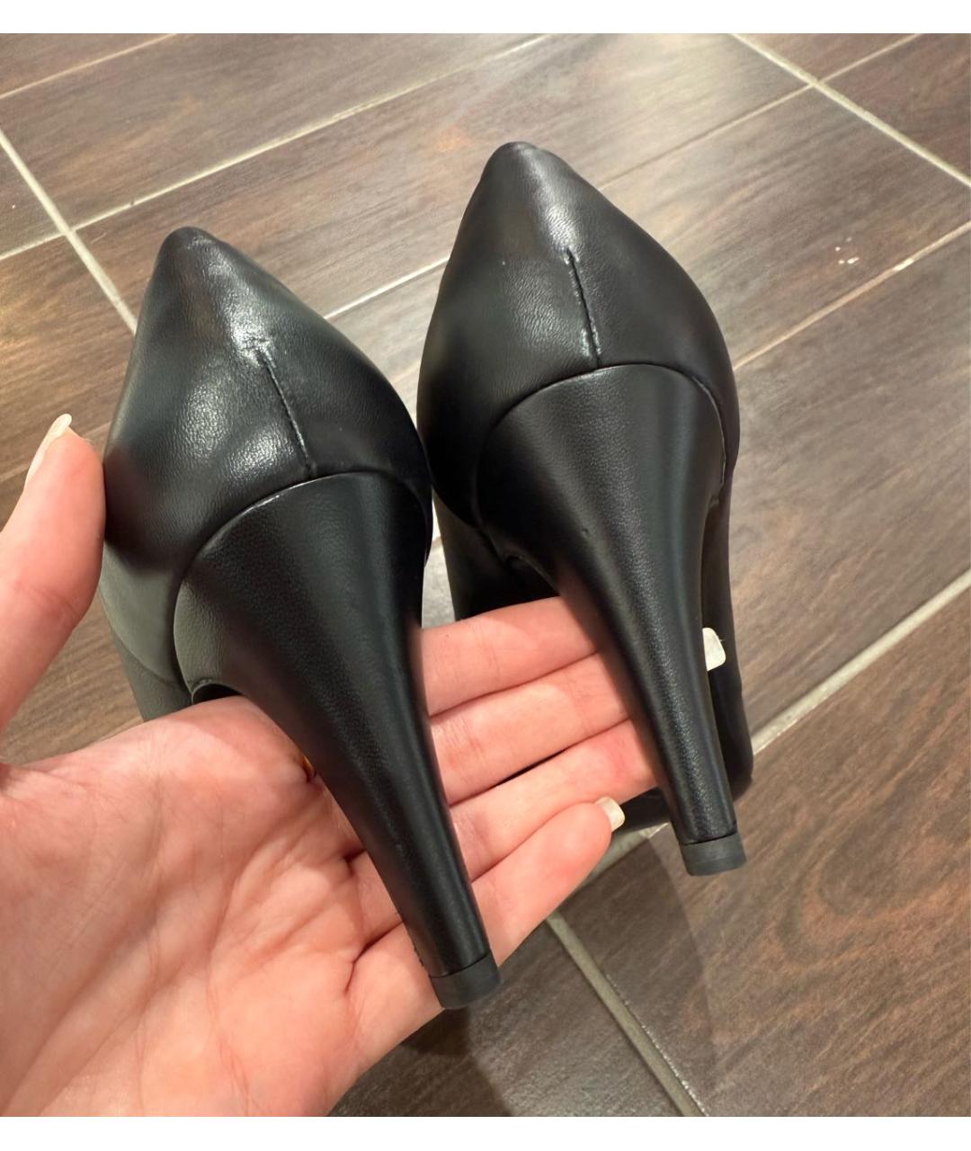 CHANEL Черные кожаные туфли, фото 4