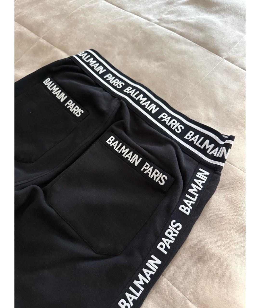 BALMAIN Черные хлопковые повседневные брюки, фото 7