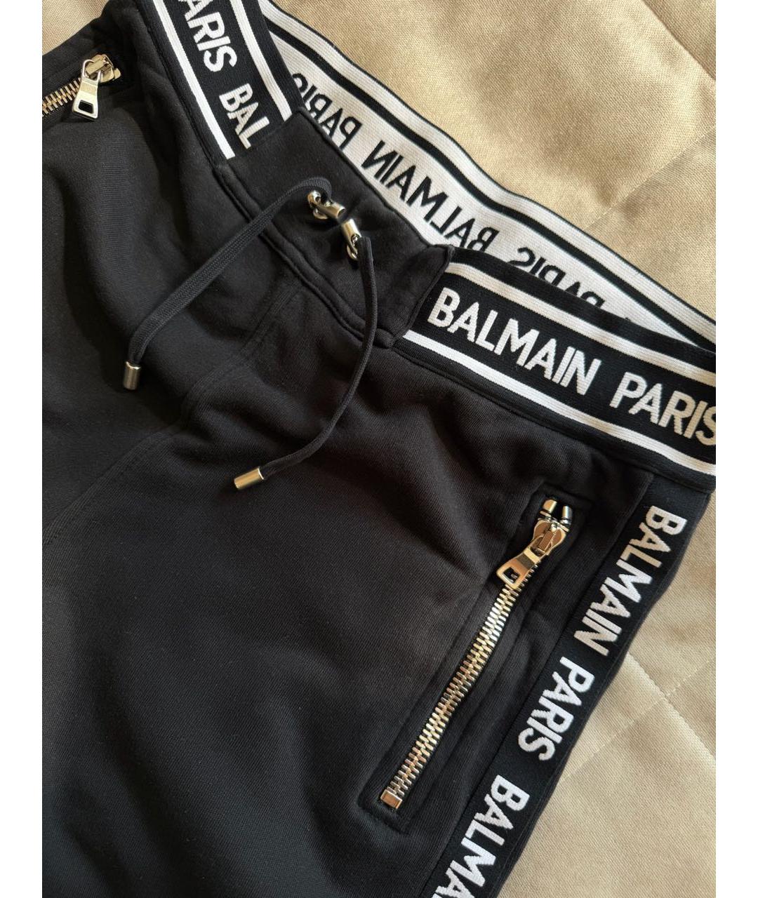 BALMAIN Черные хлопковые повседневные брюки, фото 5