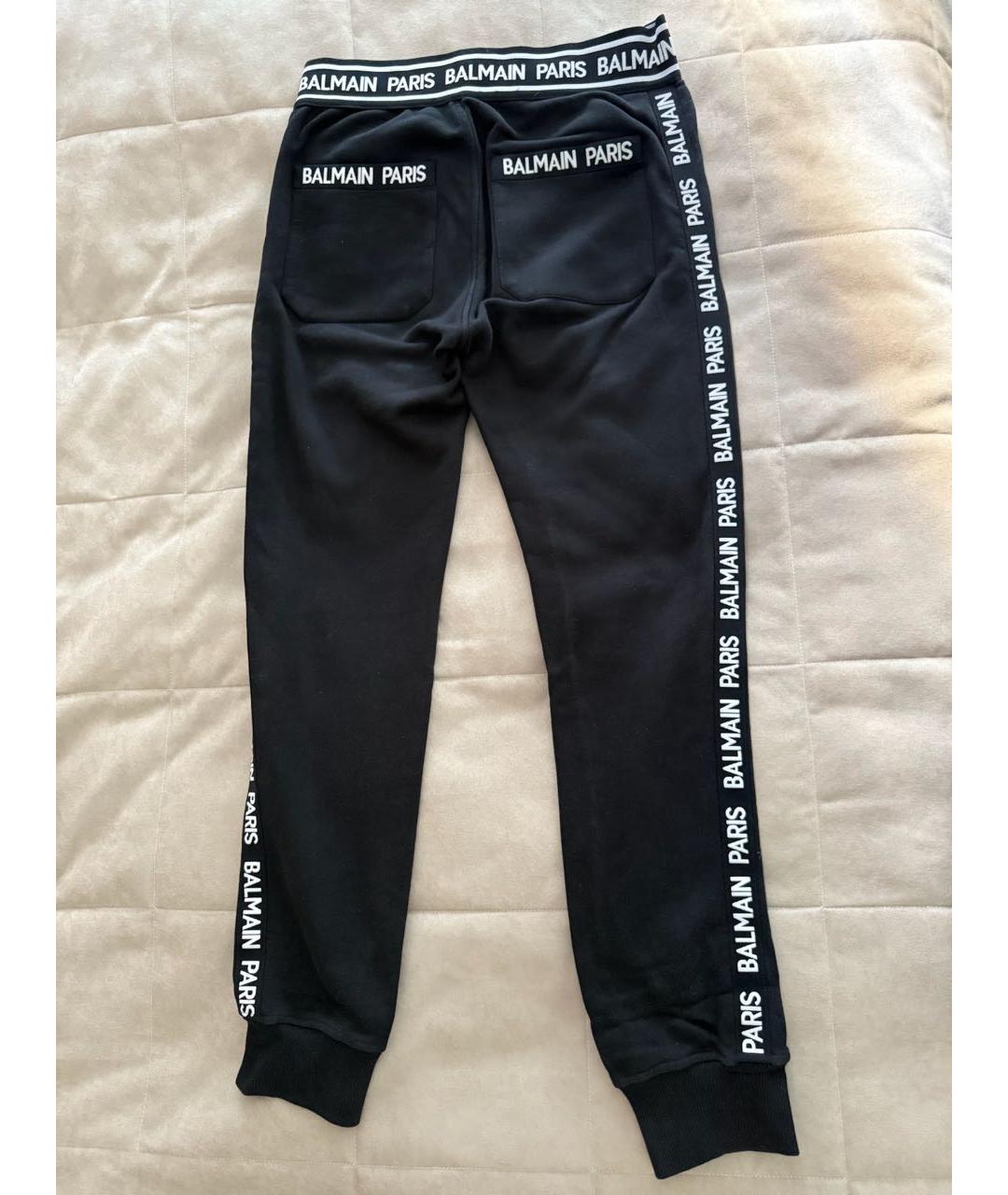 BALMAIN Черные хлопковые повседневные брюки, фото 2