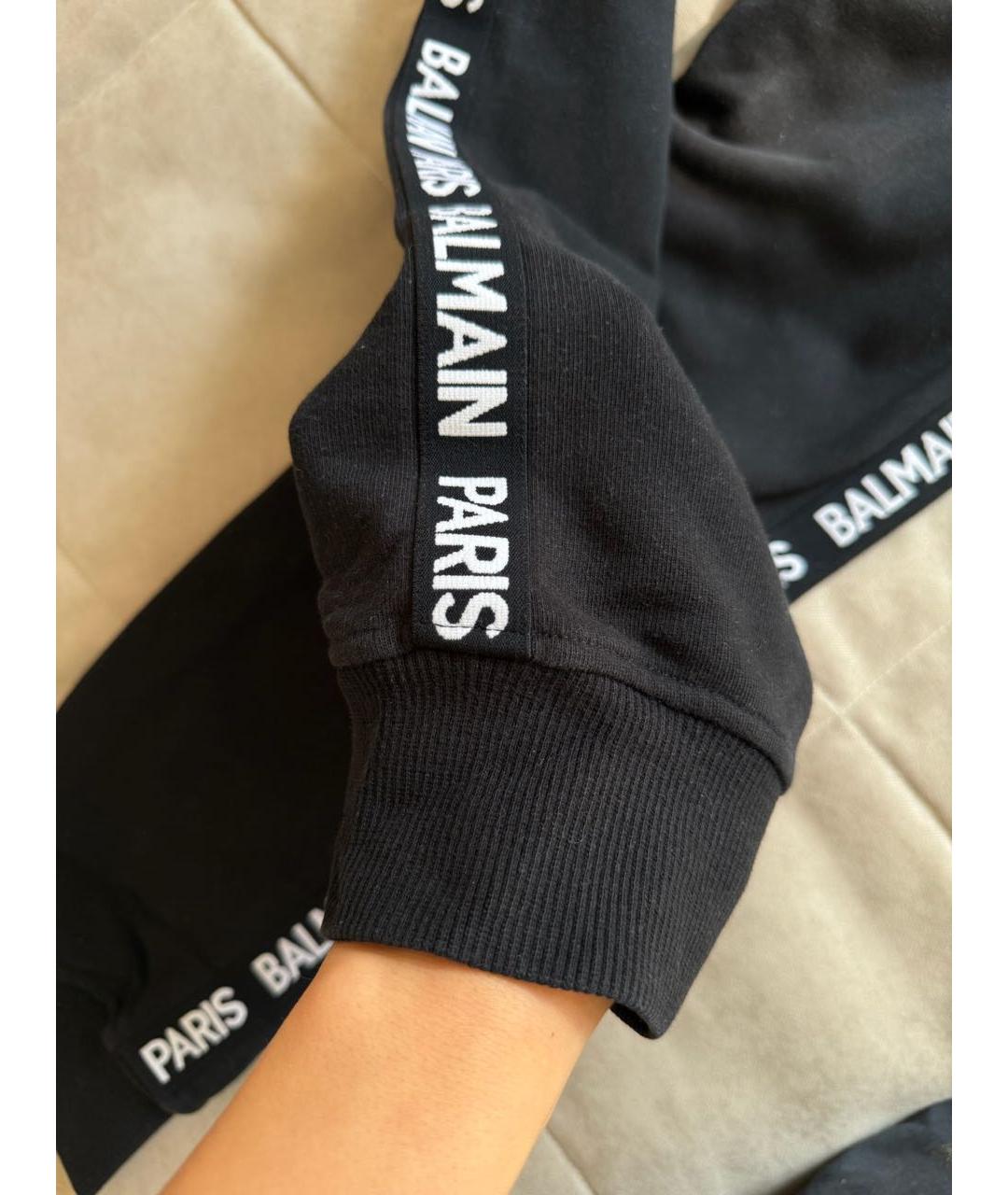 BALMAIN Черные хлопковые повседневные брюки, фото 6