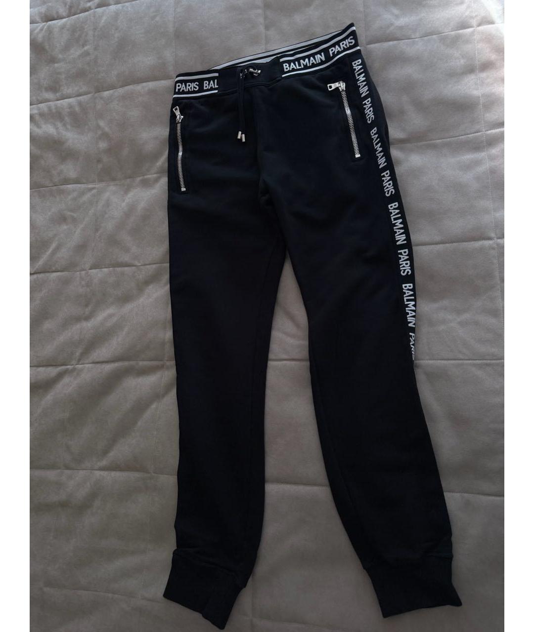 BALMAIN Черные хлопковые повседневные брюки, фото 9