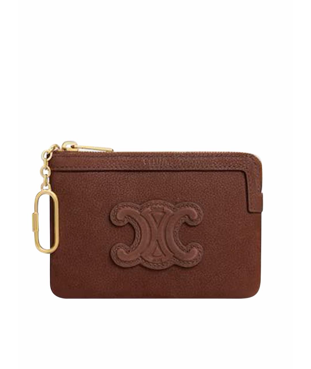 CELINE Коричневый кожаный кошелек, фото 1