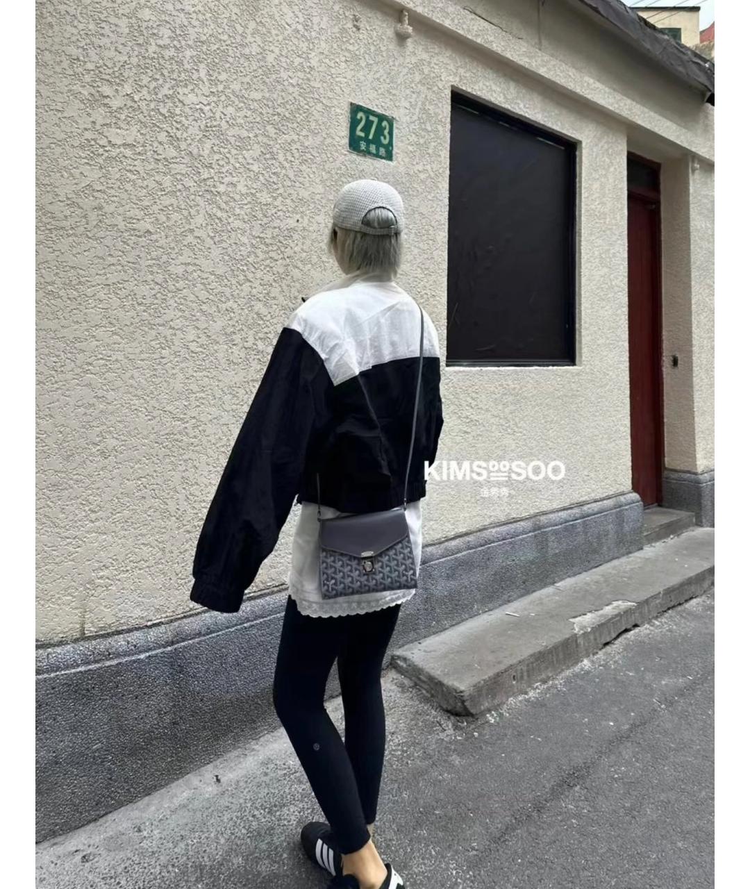 GOYARD Серая сумка через плечо из искусственной кожи, фото 4