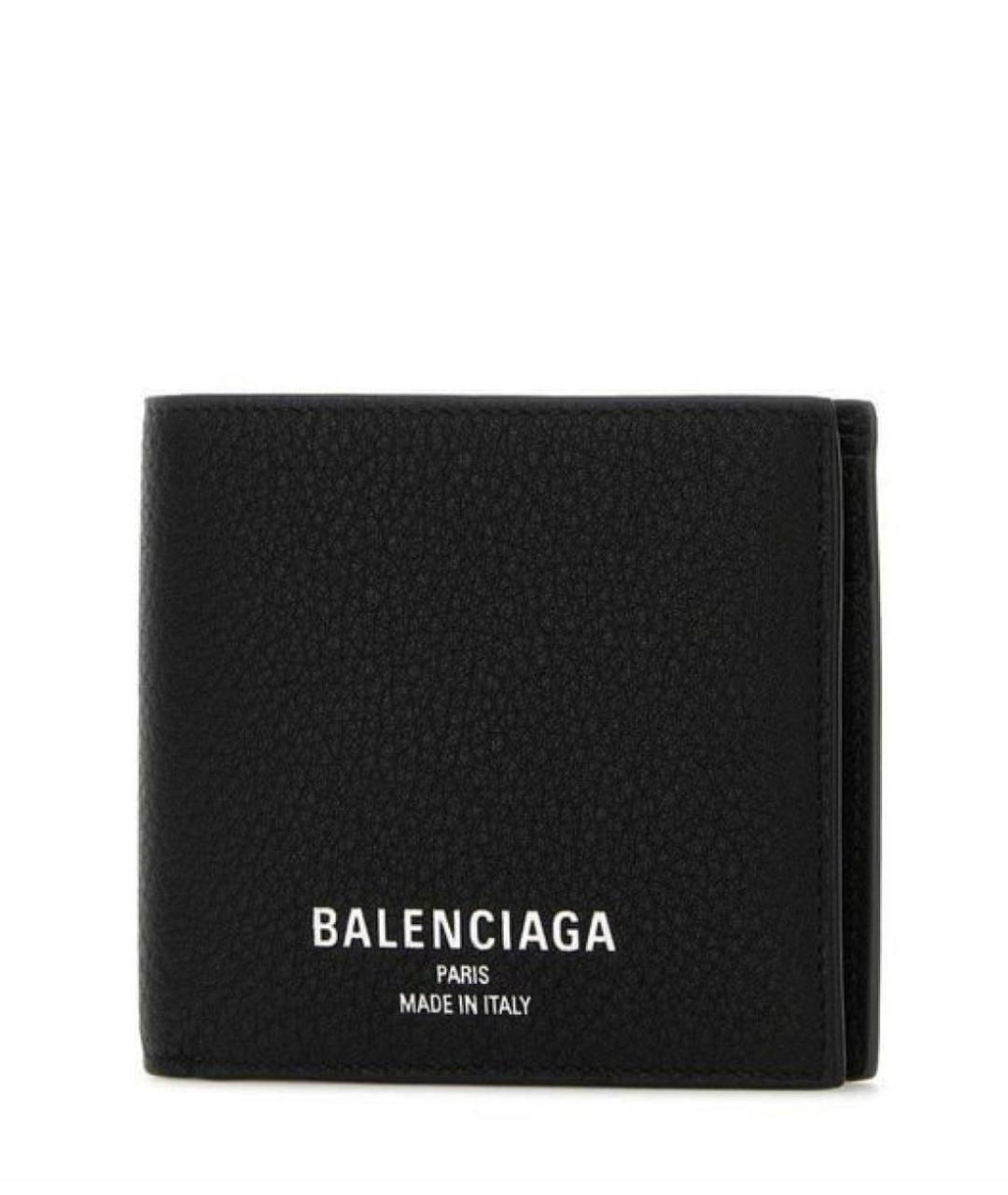 BALENCIAGA Черный кожаный кошелек, фото 2