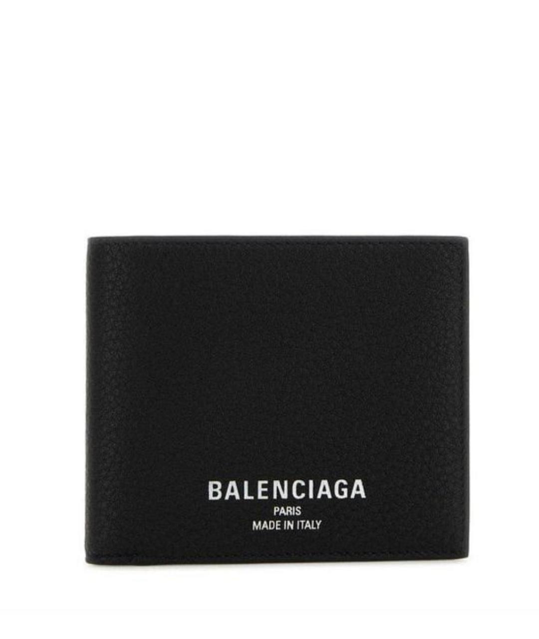 BALENCIAGA Черный кожаный кошелек, фото 1