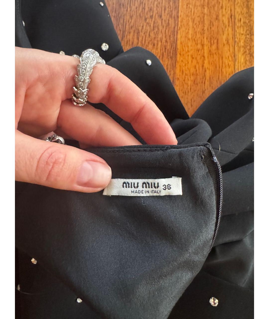 MIU MIU Черное вечернее платье, фото 4