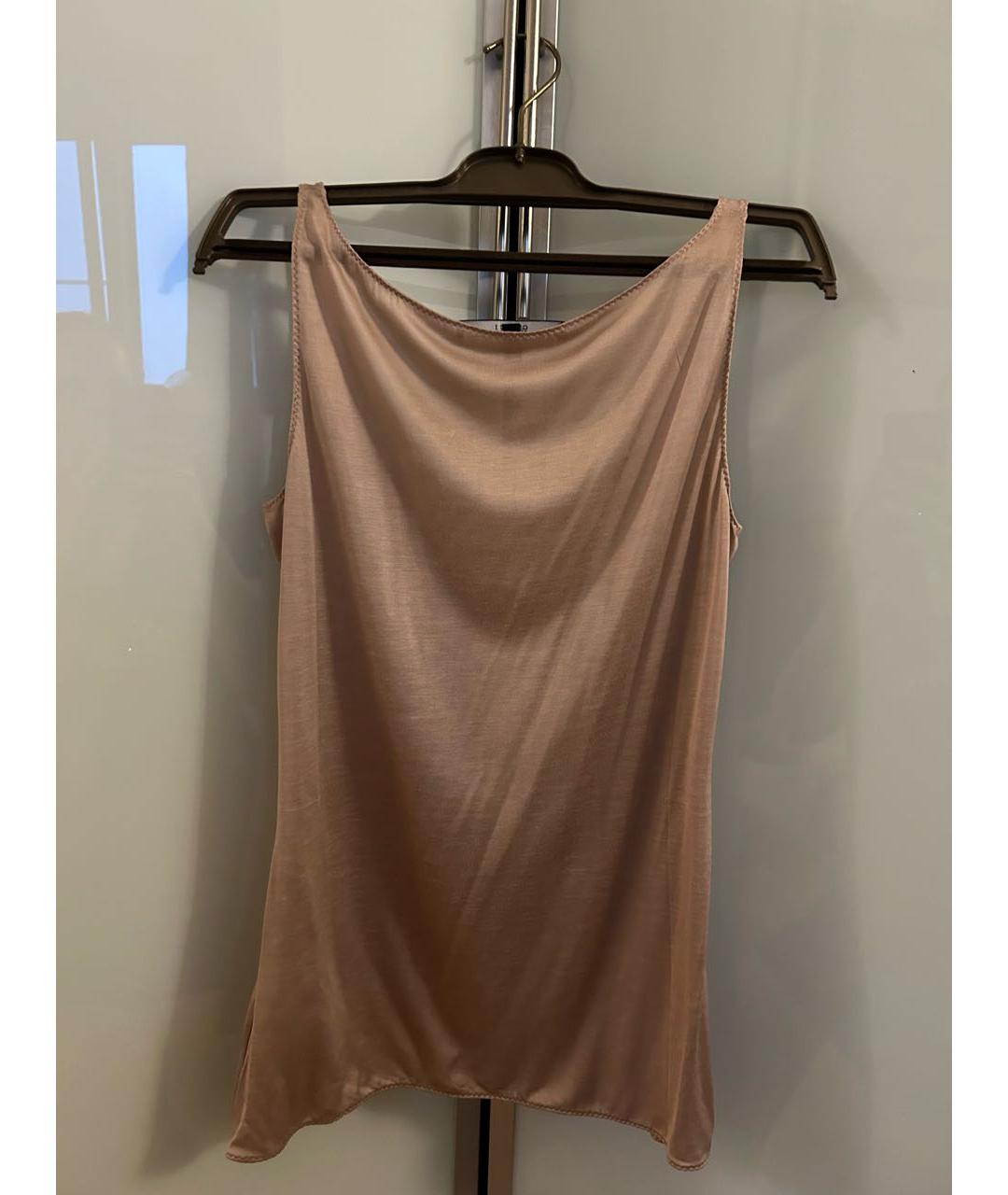 GUCCI Бежевая вискозная майка, фото 2