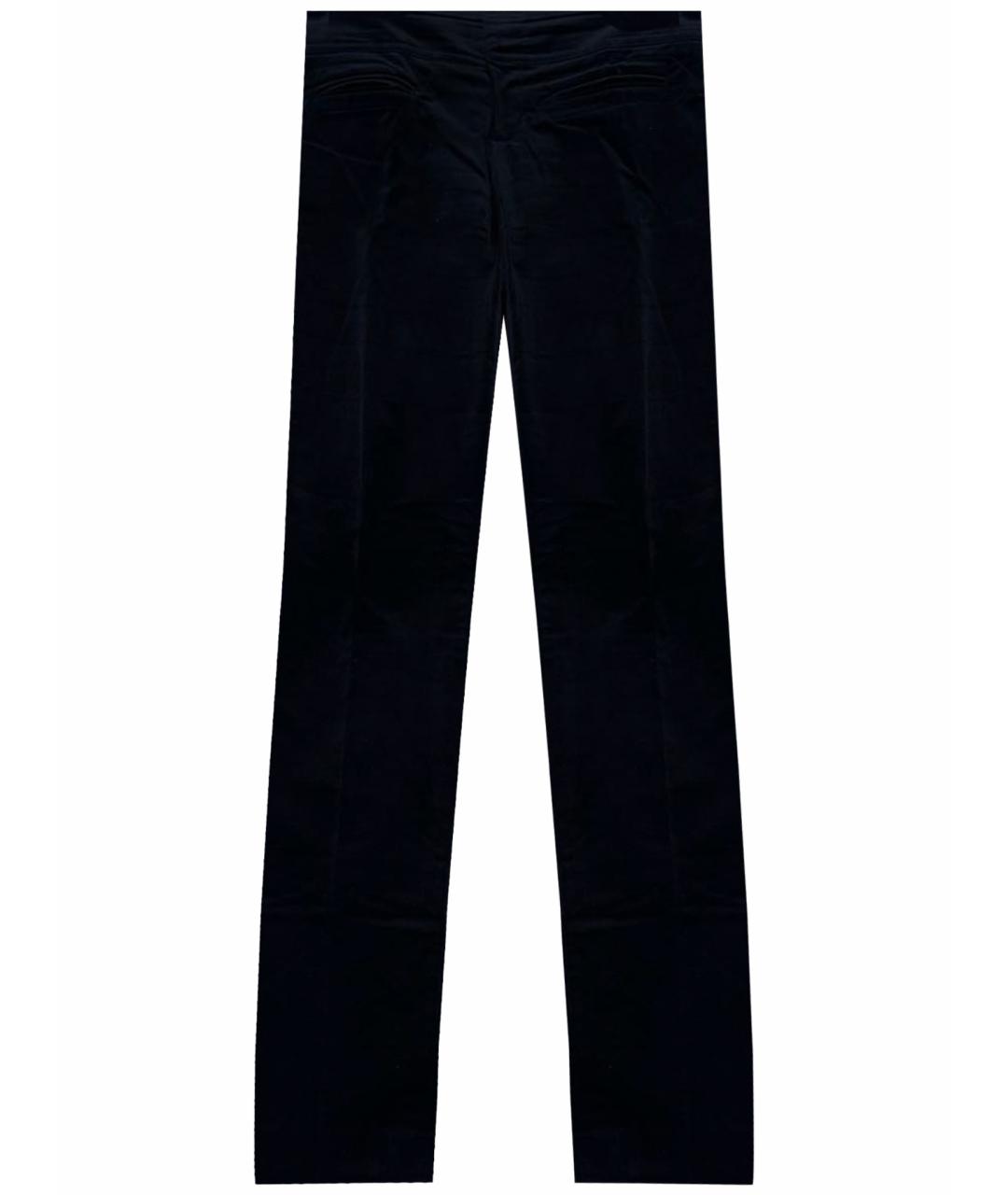 GUCCI Черные бархатные прямые брюки, фото 1