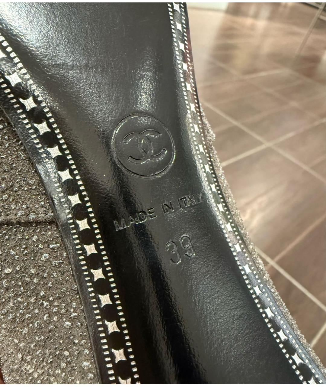 CHANEL Антрацитовые ботильоны, фото 5