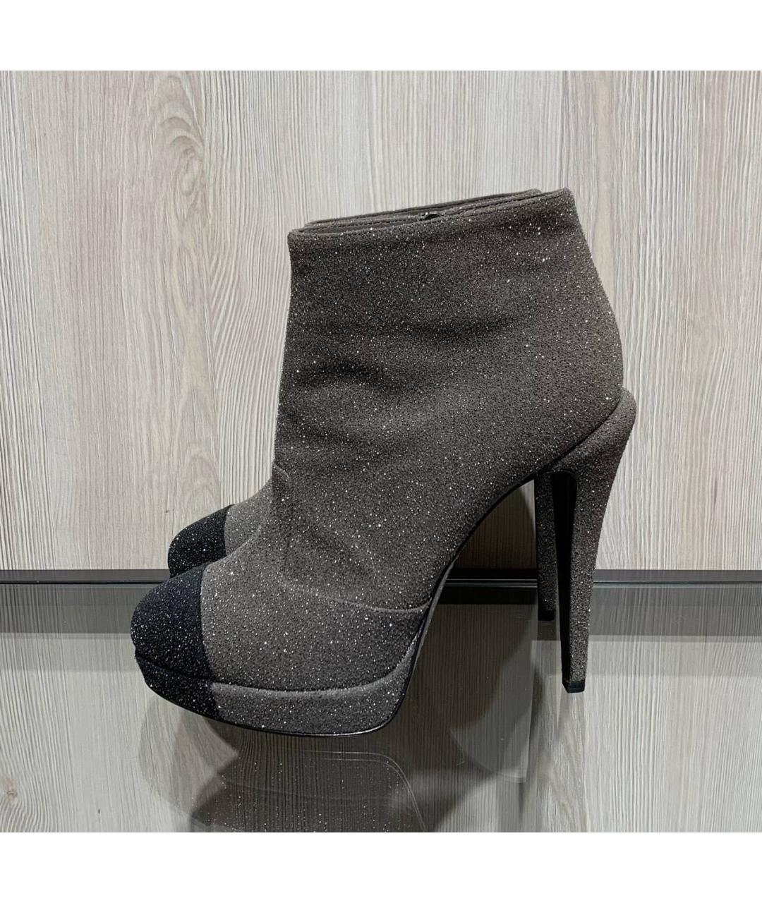 CHANEL Антрацитовые ботильоны, фото 7