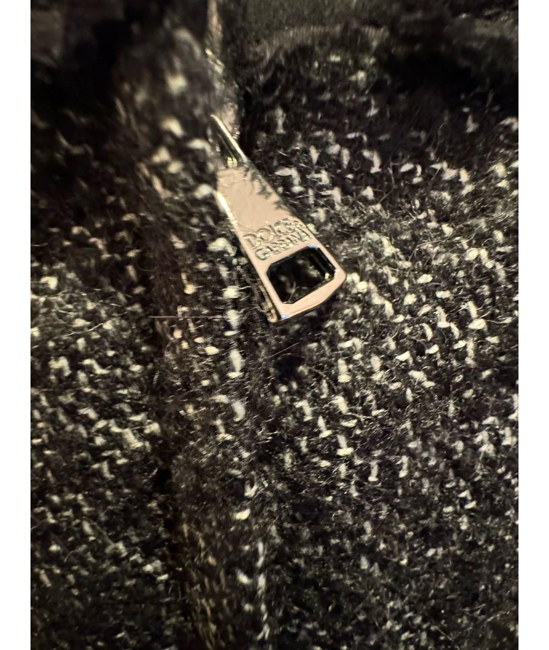 DOLCE&GABBANA Антрацитовое шерстяное повседневное платье, фото 5