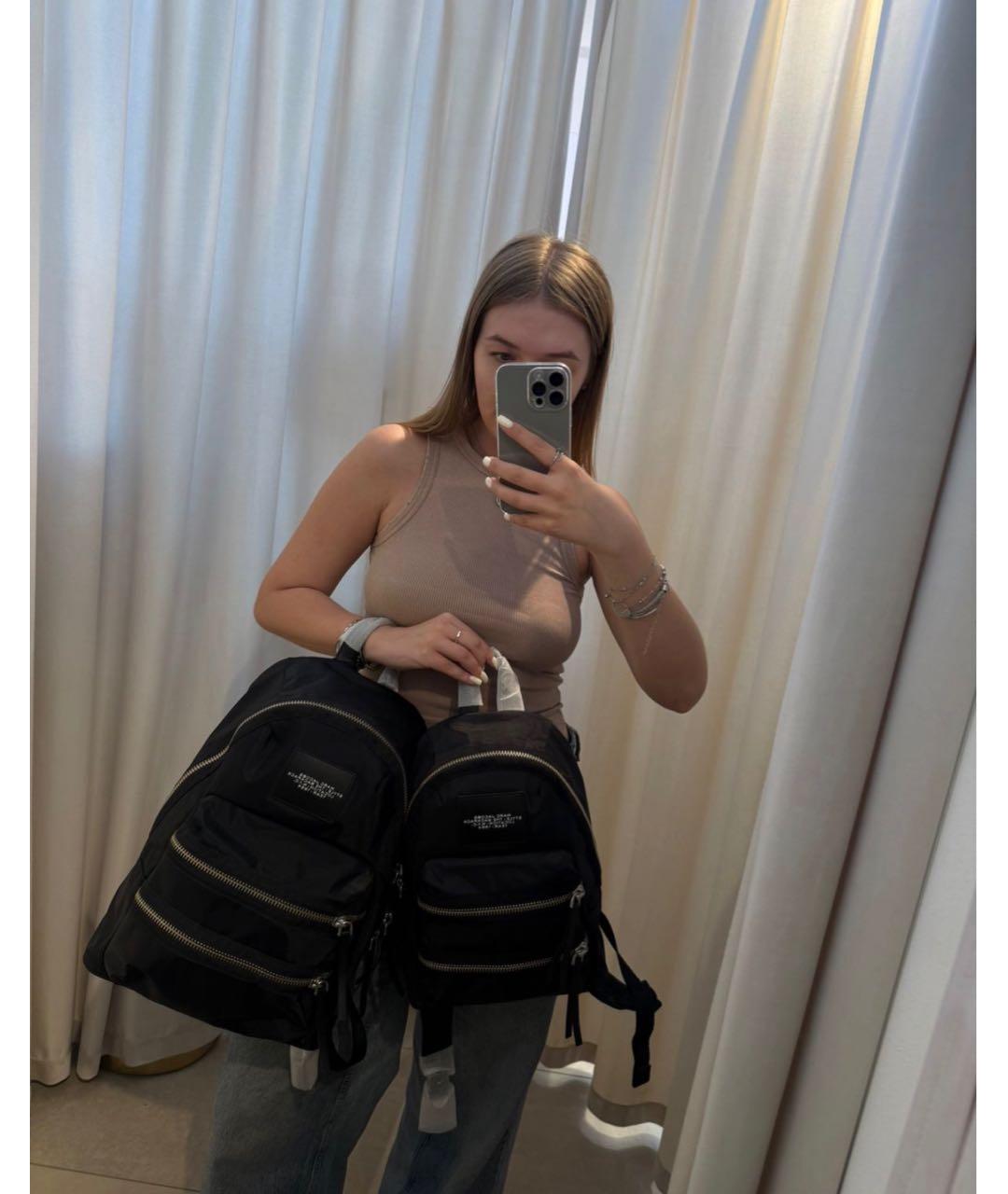 MARC JACOBS Черный тканевый рюкзак, фото 8