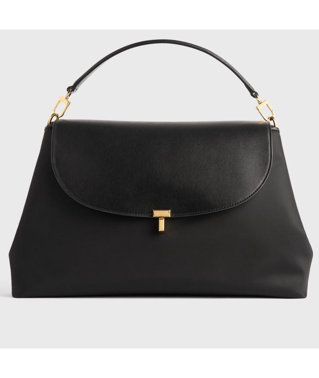 TOTEME Черная кожаная сумка с короткими ручками, фото 5