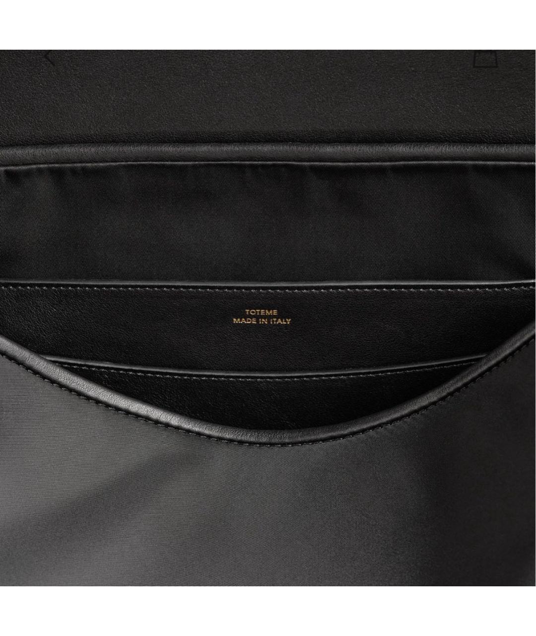 TOTEME Черная кожаная сумка с короткими ручками, фото 4